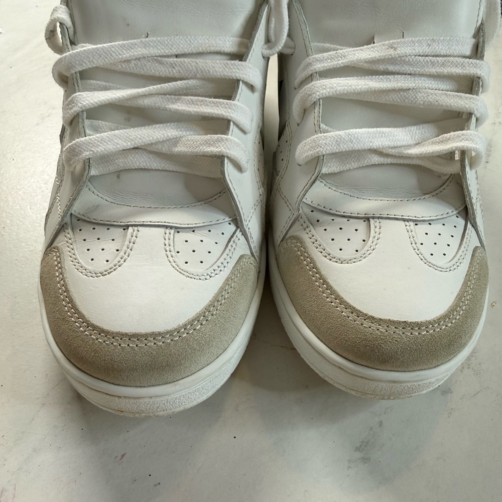 Christian Dior Star Walk Sneakers White Leather Suede Star CD Logo - Picture 3 of 12